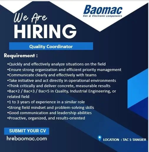 offres-emploi-baomac-tanger-quality-coordinator-purchasing-assistant